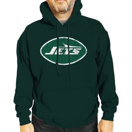 New York Jets NFL Adult Unisex Modern Throwback Ultra Soft Fleece Hooded Sweatshirt - Green