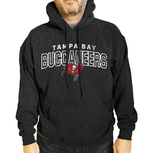 Tampa Bay Buccaneers NFL Adult Unisex Starting Fresh Ultra Soft Fleece Hooded Sweatshirt - Black Heather