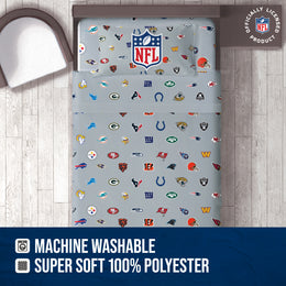 NFL Ultimate Fan Repeating All Team Logo Bedding Set