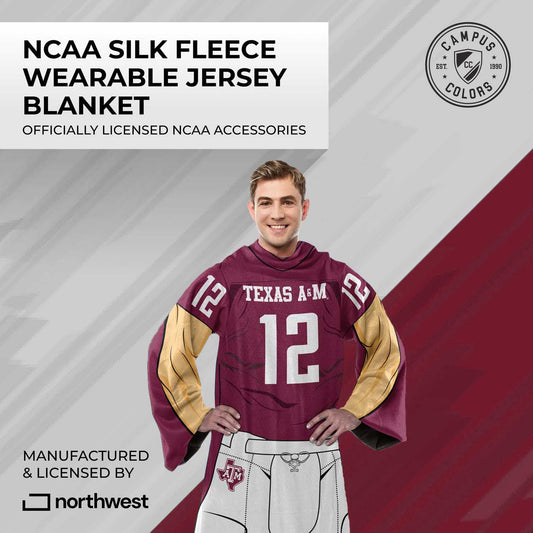 Texas A&M Aggies NCAA Team Wearable Blanket with Sleeves - Maroon