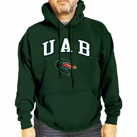UAB Blazers Adult Arch & Logo Soft Style Gameday Hooded Sweatshirt - Green