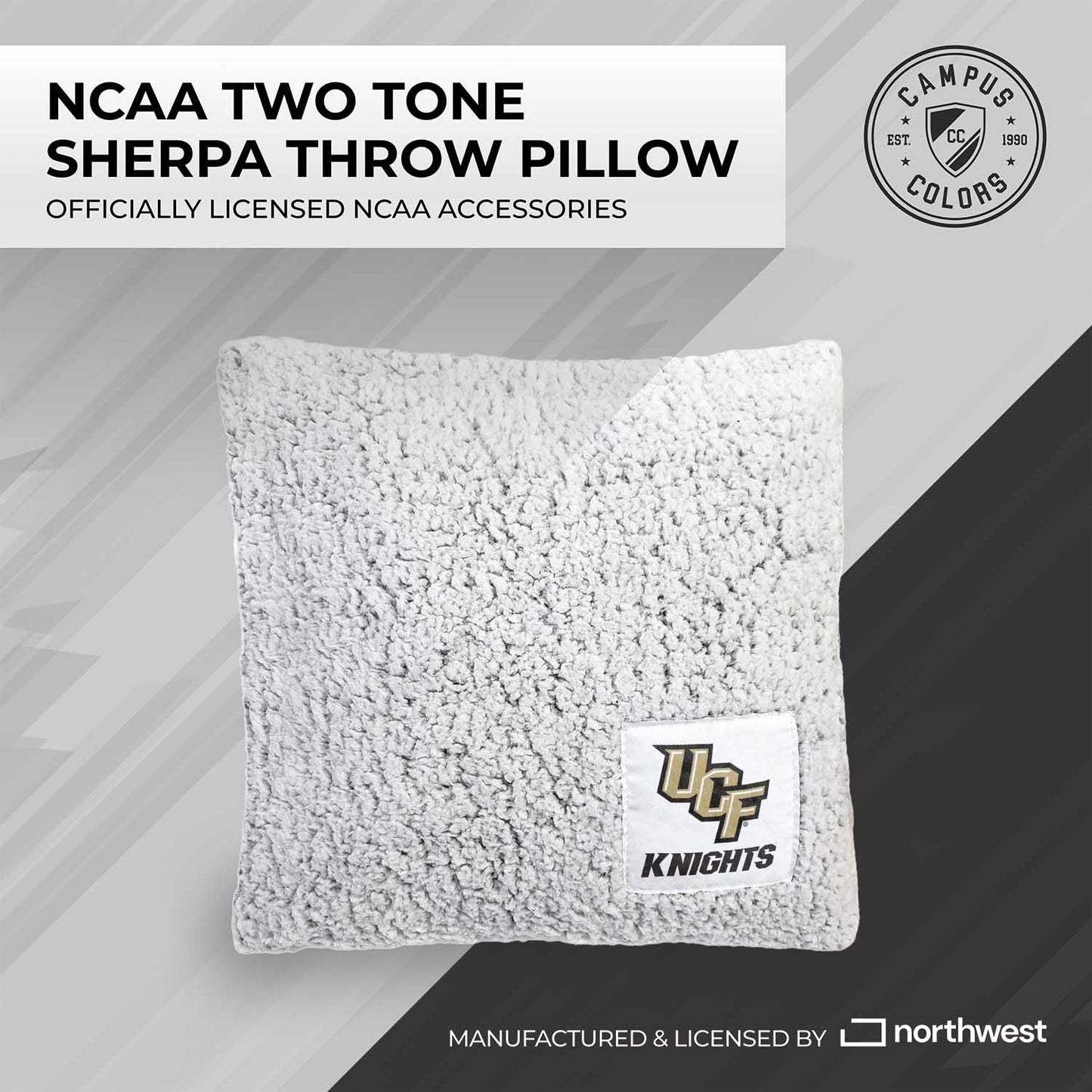 Central Florida Knights Two Tone Sherpa Throw Pillow - Team Color