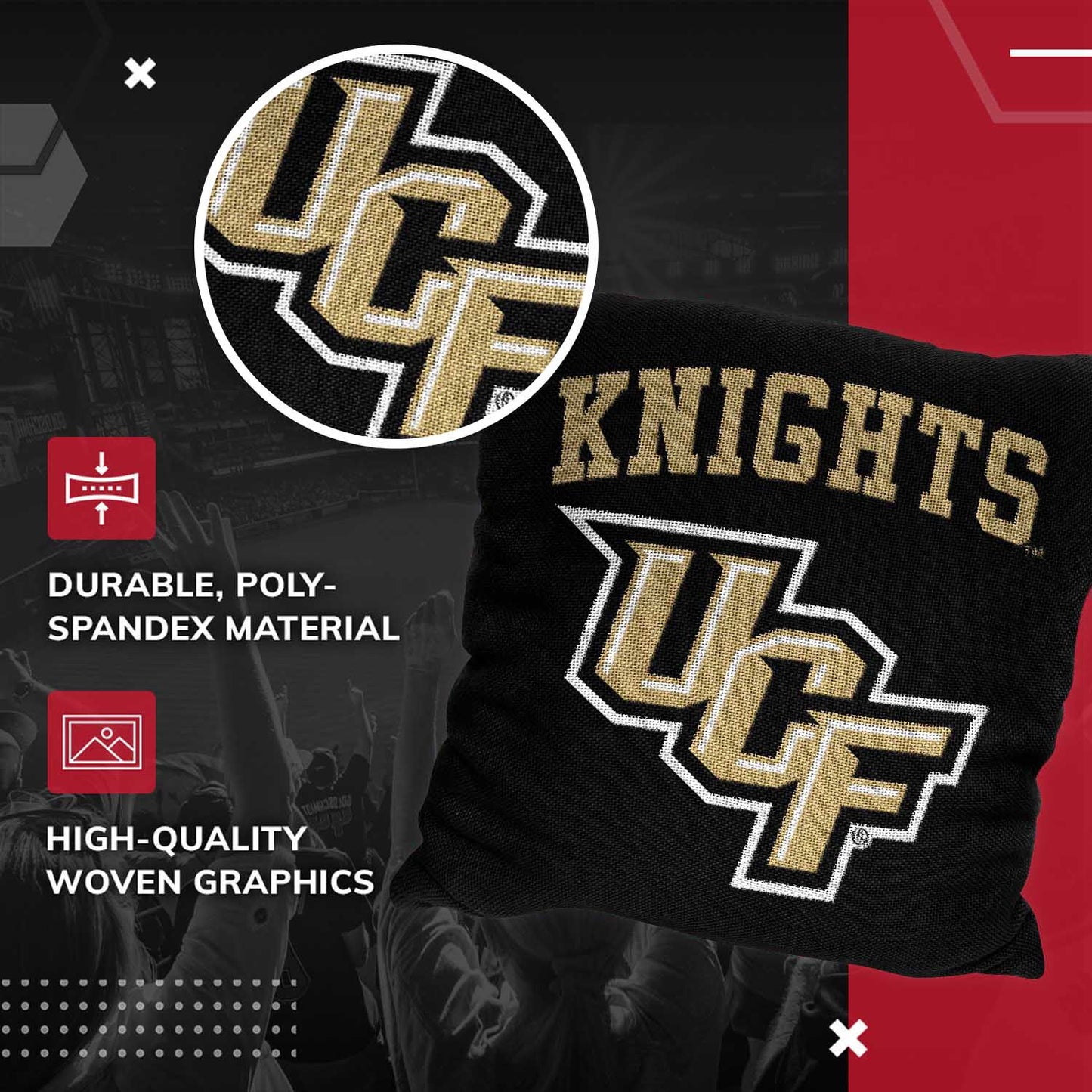Central Florida Knights NCAA Decorative Pillow - Black
