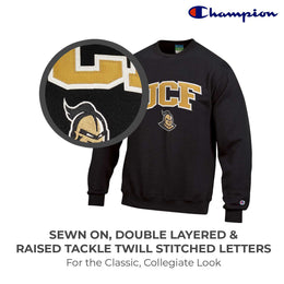 Central Florida Knights Adult Tackle Twill Crewneck - Black