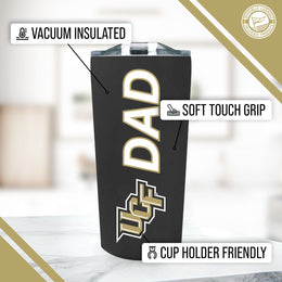Central Florida Knights NCAA Stainless Steel Travel Tumbler for Dad - Black
