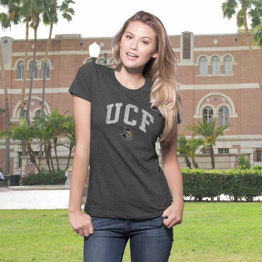 Central Florida Knights  Womens Ultra Soft Signature Crew Neck T-Shirt  - Charcoal