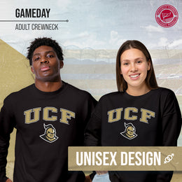 Central Florida Knights Adult Arch & Logo Soft Style Gameday Crewneck Sweatshirt - Black