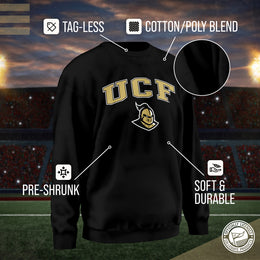 Central Florida Knights Adult Arch & Logo Soft Style Gameday Crewneck Sweatshirt - Black