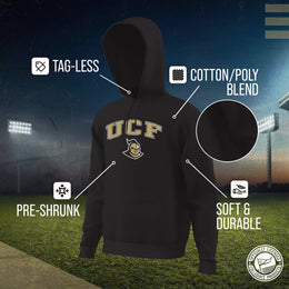 Central Florida Knights Adult Arch & Logo Soft Style Gameday Hooded Sweatshirt - Black