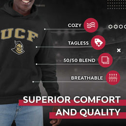 Central Florida Knights Adult Arch & Logo Soft Style Gameday Hooded Sweatshirt - Black