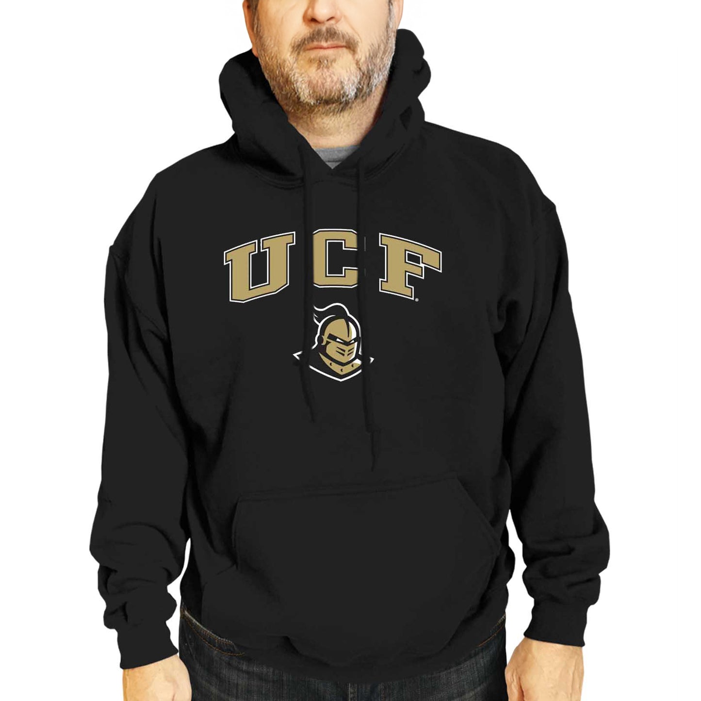 Central Florida Knights Adult Arch & Logo Soft Style Gameday Hooded Sweatshirt - Black