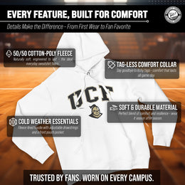 Central Florida Knights Adult Arch & Logo Soft Style Gameday Hooded Sweatshirt - White