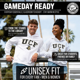 Central Florida Knights Adult Arch & Logo Soft Style Gameday Hooded Sweatshirt - White