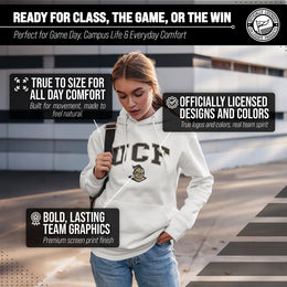 Central Florida Knights Adult Arch & Logo Soft Style Gameday Hooded Sweatshirt - White