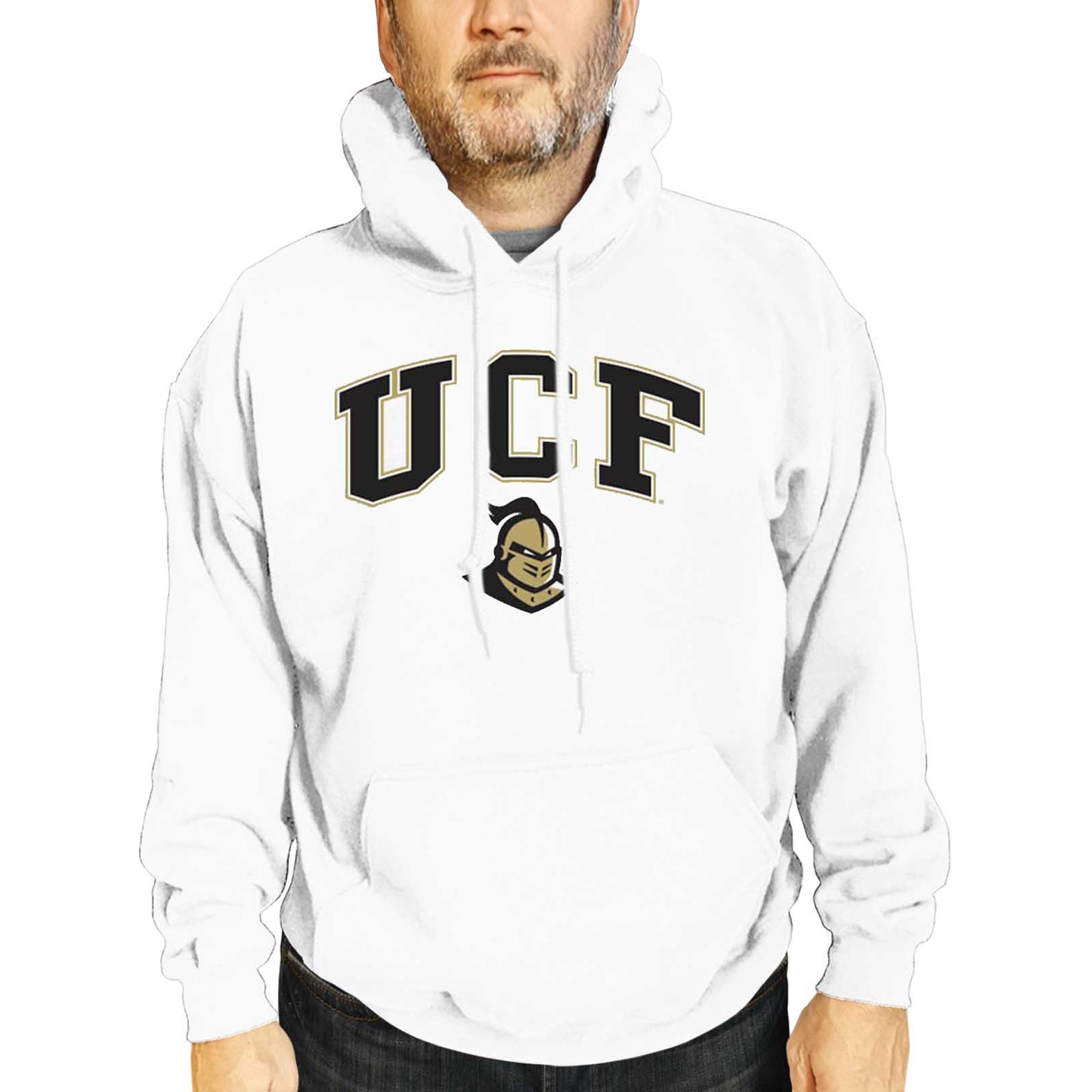 Central Florida Knights Adult Arch & Logo Soft Style Gameday Hooded Sweatshirt - White