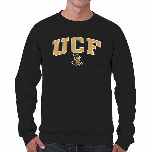 Central Florida Knights NCAA Adult Tackle Twill Crewneck Sweatshirt - Black