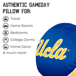 UCLA Bruins Team Logo 15 Inch Ultra Soft Stretch Plush Pillow - Blue