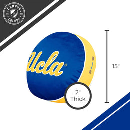 UCLA Bruins Team Logo 15 Inch Ultra Soft Stretch Plush Pillow - Blue