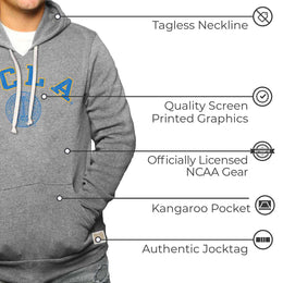 UCLA Bruins College Gray University Seal Hooded Sweatshirt - Gray