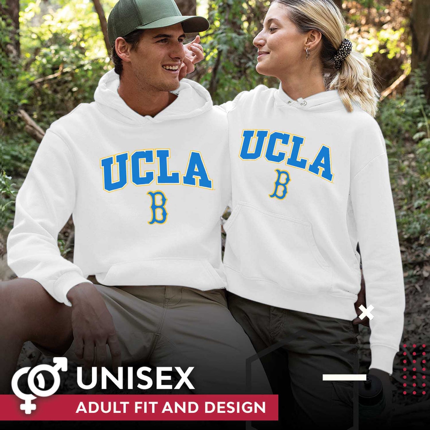 UCLA Bruins Adult Arch & Logo Soft Style Gameday Hooded Sweatshirt - White