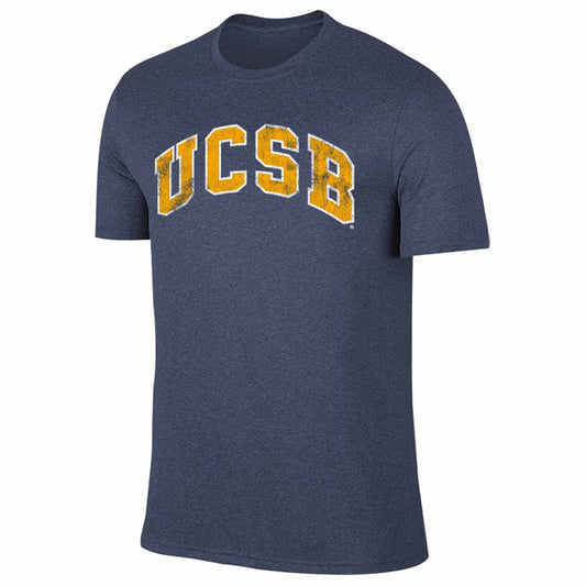 UCSB Gauchos Adult MVP Heathered Cotton Blend T-Shirt - Navy