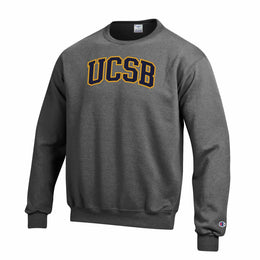 UCSB Gauchos Adult Mascot Fleece Crewneck - Charcoal