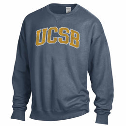 UCSB Gauchos Adult Ultra Soft Comfort Wash Crewneck Sweatshirt - Team Color