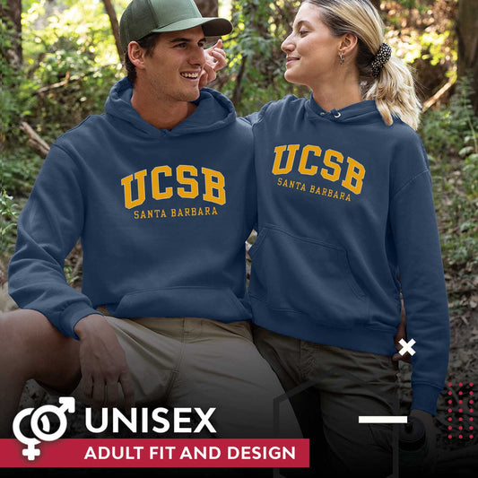UCSB Gauchos Campus Colors Adult Arch & Logo Soft Style Gameday Hooded Sweatshirt  - Navy