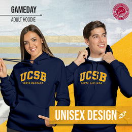 UCSB Gauchos Campus Colors Adult Arch & Logo Soft Style Gameday Hooded Sweatshirt  - Navy