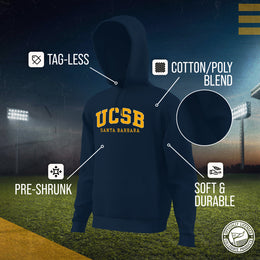 UCSB Gauchos Campus Colors Adult Arch & Logo Soft Style Gameday Hooded Sweatshirt  - Navy