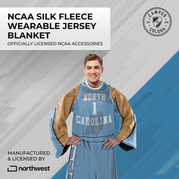 North Carolina Tar Heels NCAA Team Wearable Blanket with Sleeves - Carolina Blue