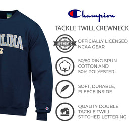 North Carolina Tar Heels Adult Tackle Twill Crewneck - Navy