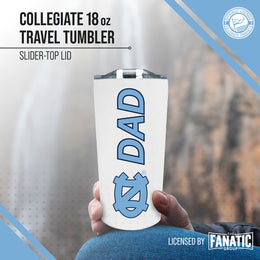 North Carolina Tar Heels NCAA Stainless Steel Travel Tumbler for Dad - White