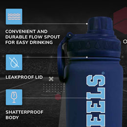 North Carolina Tar Heels Stainless Steel Vacuum Sealed Sport College Water Bottle - Navy
