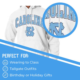 North Carolina Tar Heels Adult Arch & Logo Soft Style Gameday Hooded Sweatshirt - White