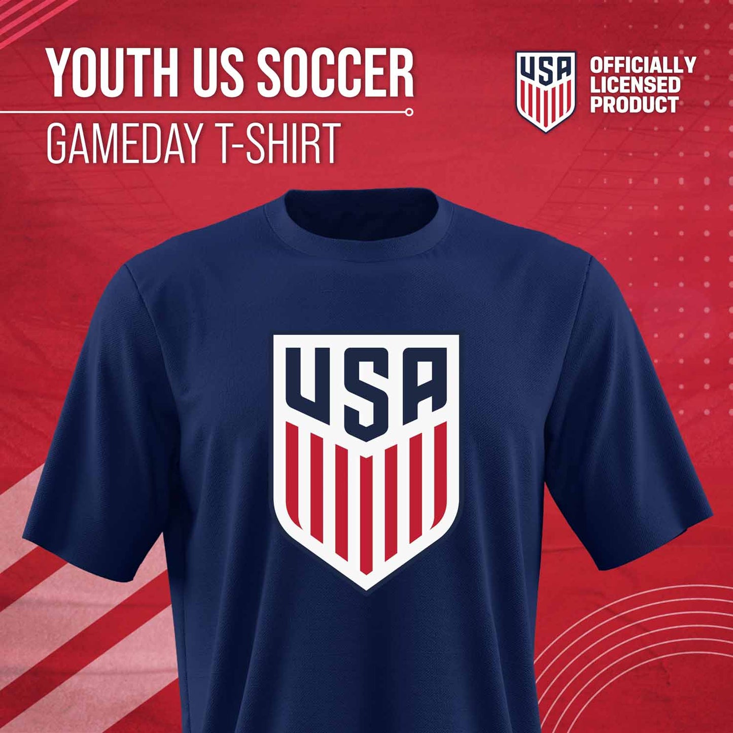 USA National Team Team Fan Apparel Youth US National Soccer Team T-Shirt For Boys & Girls - Navy