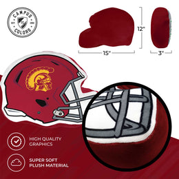 USC Trojans NCAA Helmet Super Soft Football Pillow - Cardinal