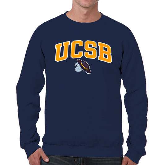 UCSB Gauchos NCAA Adult Tackle Twill Crewneck Sweatshirt - Navy