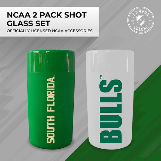 USF Bulls College and University 2-Pack Shot Glasses - Team Color