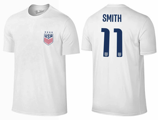 USA National Team The Victory Officially Licensed US Adult Women's National Soccer Team Sophia Smith Name & Number T-Shirt - White #11