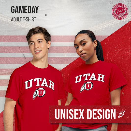 Utah Utes NCAA Adult Gameday Cotton T-Shirt - Red