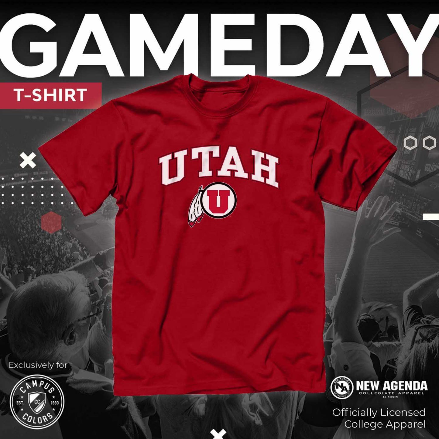 Utah Utes NCAA Adult Gameday Cotton T-Shirt - Red
