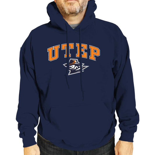 UTEP Miners Adult Arch & Logo Soft Style Gameday Hooded Sweatshirt - Navy