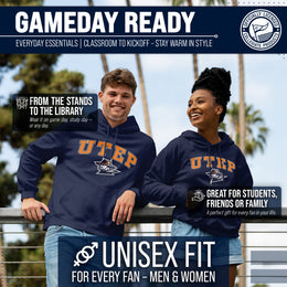 UTEP Miners Adult Arch & Logo Soft Style Gameday Hooded Sweatshirt - Navy
