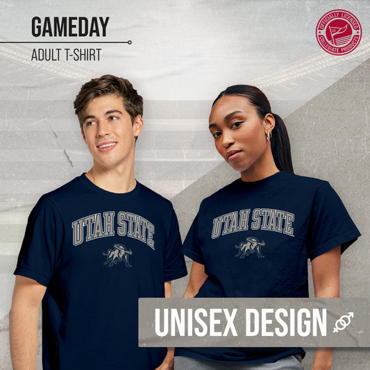 Utah State Aggies NCAA Adult Gameday Cotton T-Shirt - Navy