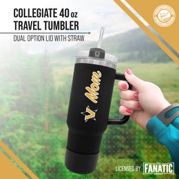 Vanderbilt Commodores Collegiate 40oz Stainless Steel Travel Tumbler with Handle for Mom - Black