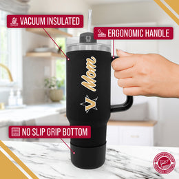 Vanderbilt Commodores Collegiate 40oz Stainless Steel Travel Tumbler with Handle for Mom - Black