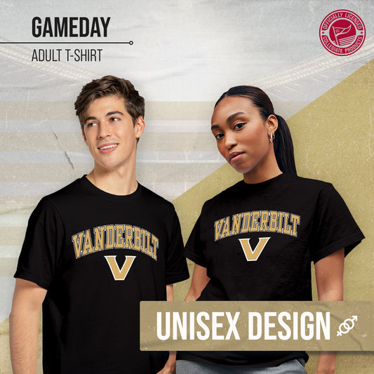 Vanderbilt Commodores NCAA Adult Gameday Cotton T-Shirt - Black