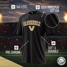 Vanderbilt Commodores NCAA Adult Gameday Cotton T-Shirt - Black