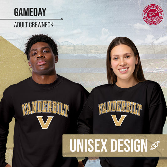 Vanderbilt Commodores Adult Arch & Logo Soft Style Gameday Crewneck Sweatshirt - Black